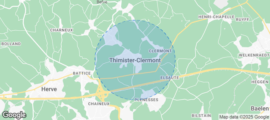 Map of Airbnb listings in Thimister-Clermont
