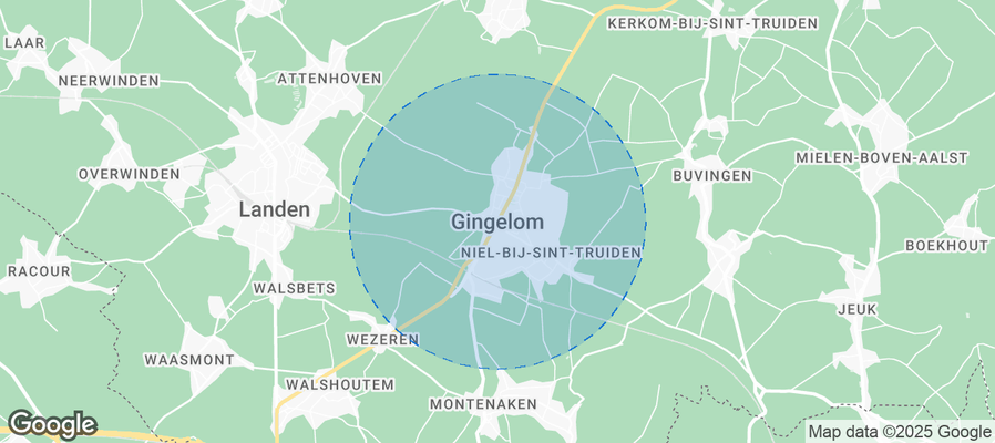 Gingelom Airbnb map