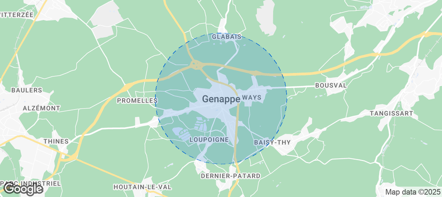 Map of Airbnb listings in Genappe