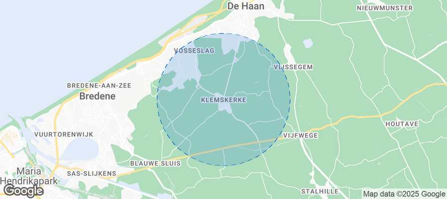 Map of Airbnb listings in Klemskerke