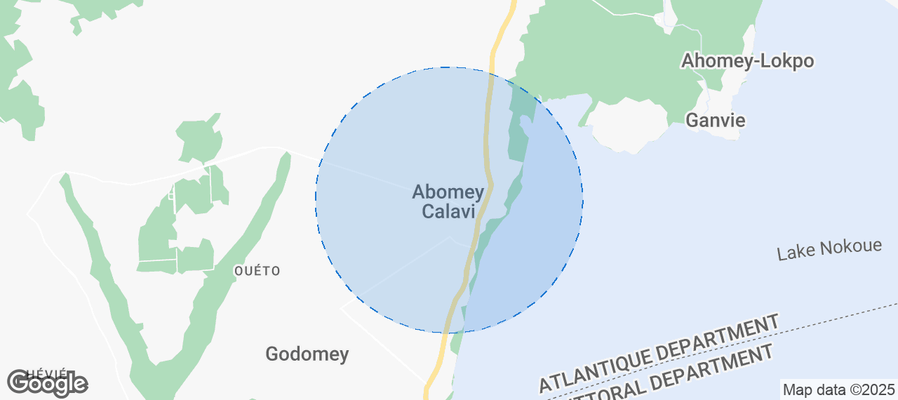 Map of Airbnb listings in Abomey-Calavi
