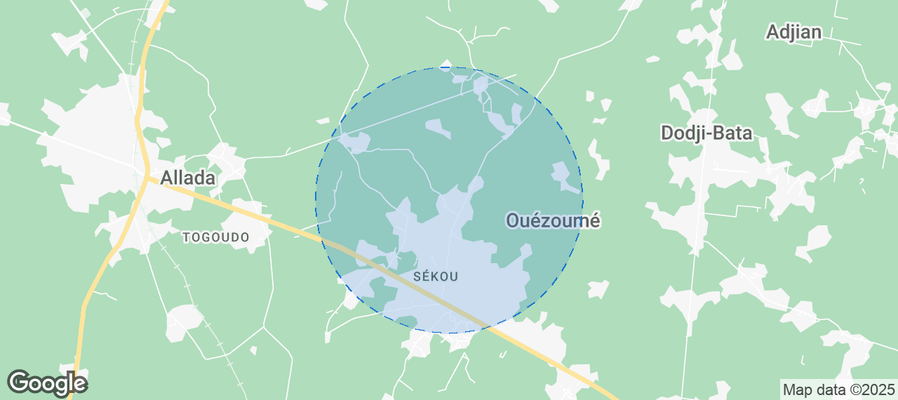 Map of Airbnb listings in Djako Daho
