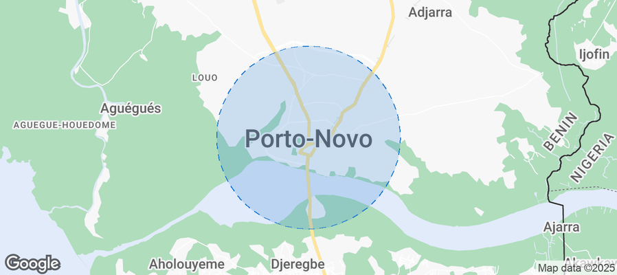 Map of Airbnb listings in Porto-Novo
