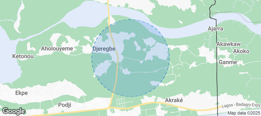 Map of Airbnb listings in Sèmè-Kpodji