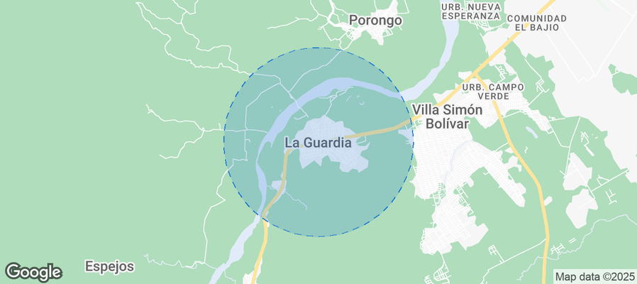 Map of Airbnb listings in Municipio La Guardia