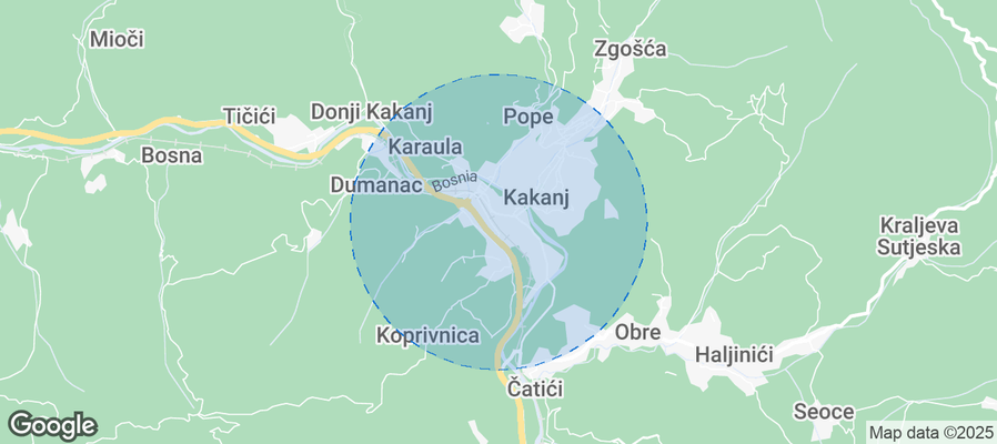 Map of Airbnb listings in Željeznička