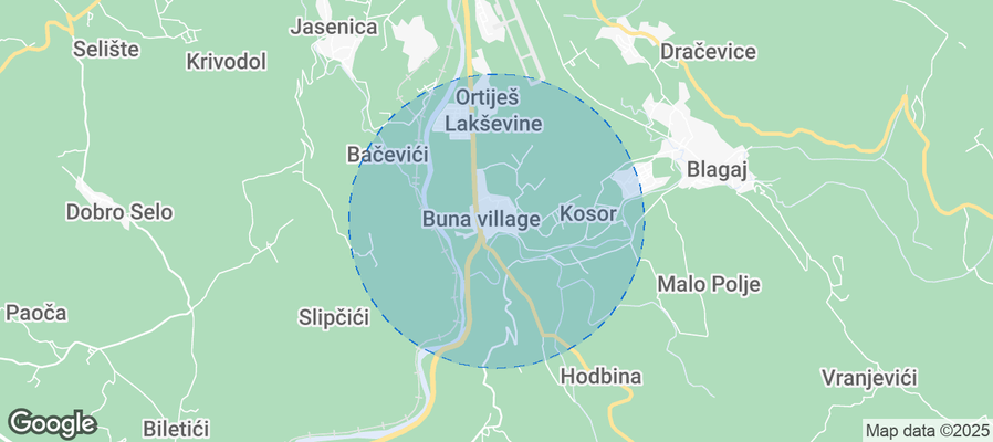 Map of Airbnb listings in Local community Centar II