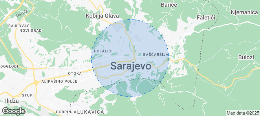 Map of Airbnb listings in Mjesna zajednica Marijin Dvor