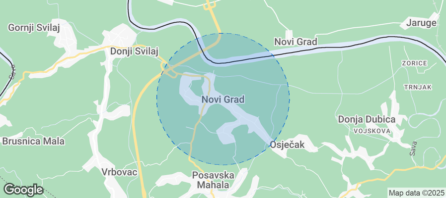 Map of Airbnb listings in Novi Grad Municipality