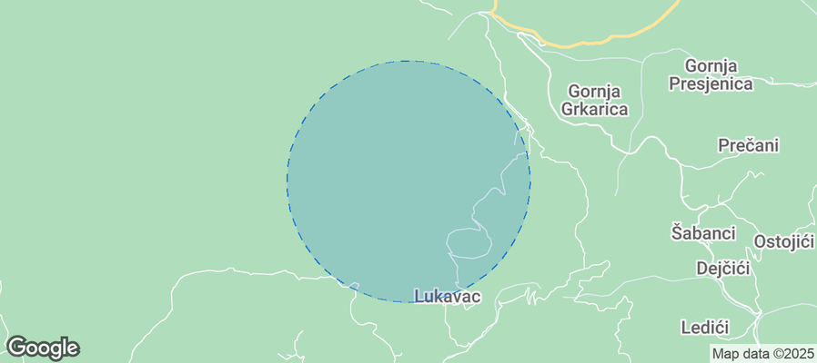 Map of Airbnb listings in Bjelašnica