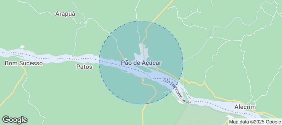Map of Airbnb listings in Pão de Açúcar
