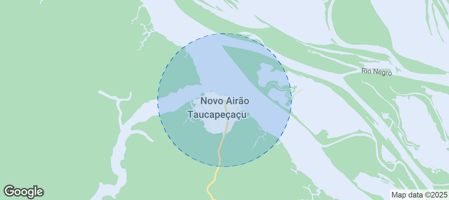 Map of Airbnb listings in Novo Airão