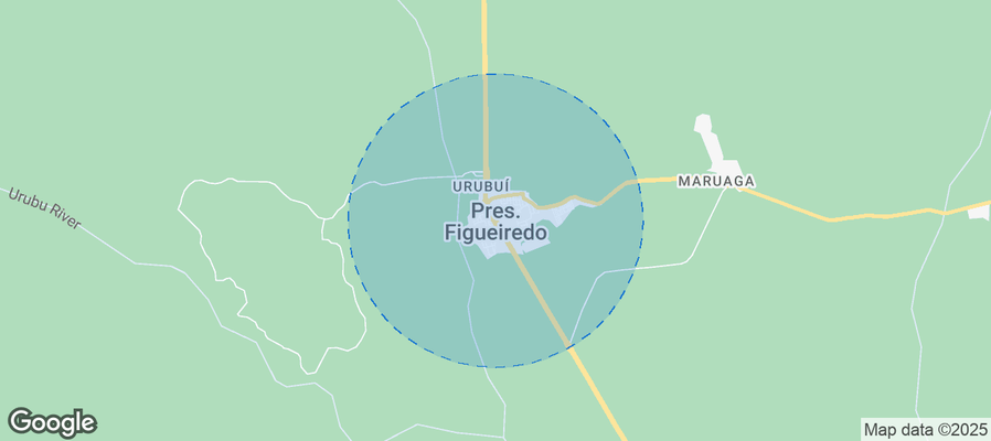 Map of Airbnb listings in Presidente Figueiredo