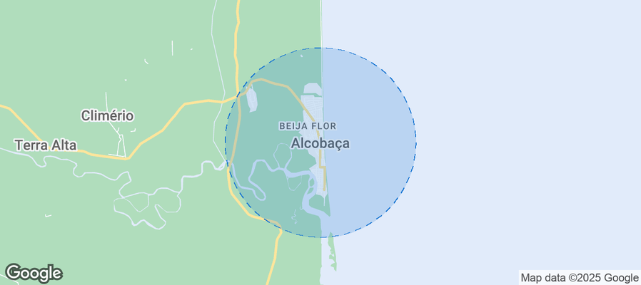 Map of Airbnb listings in Alcobaça