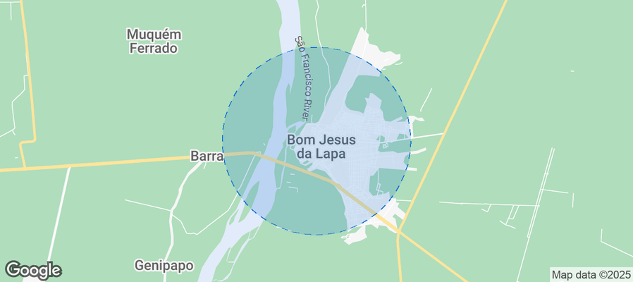 Map of Airbnb listings in Bom Jesus da Lapa