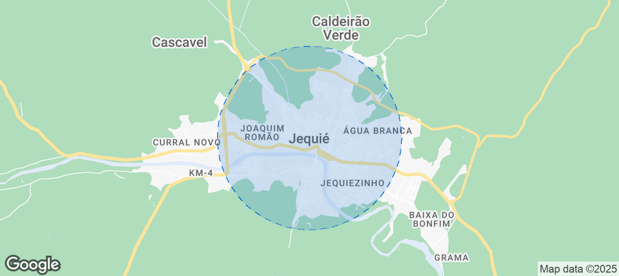 Map of Airbnb listings in Jequié