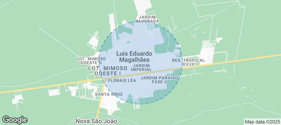 Map of Airbnb listings in Luís Eduardo Magalhães