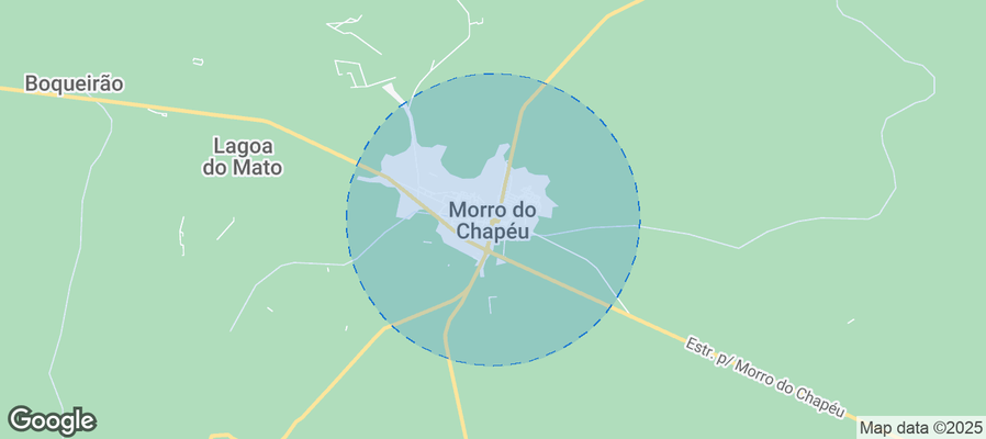 Map of Airbnb listings in Morro do Chapéu