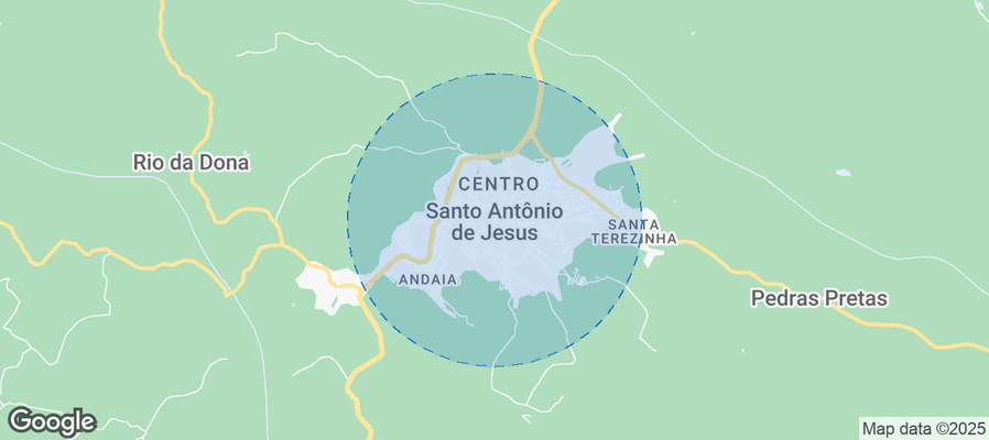 Map of Airbnb listings in Santo Antônio de Jesus