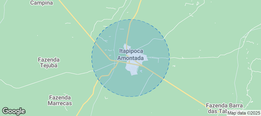 Map of Airbnb listings in Amontada