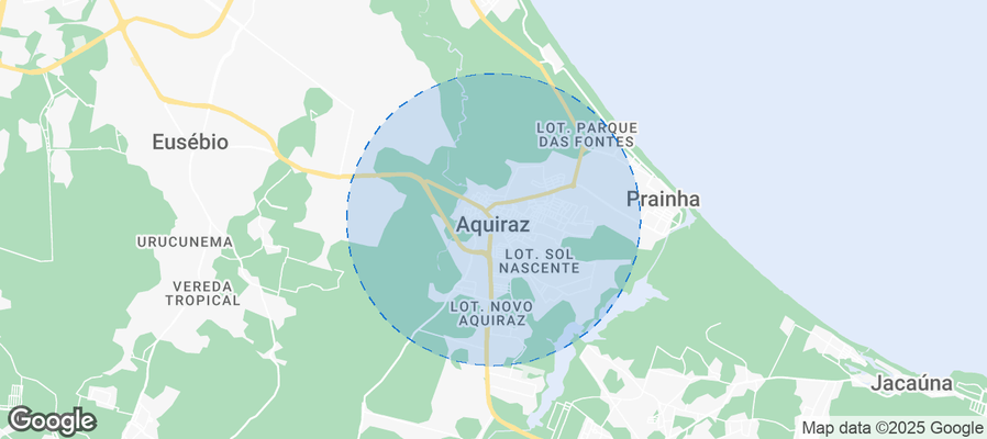 Map of Airbnb listings in Aquiraz