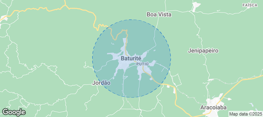 Map of Airbnb listings in Baturité