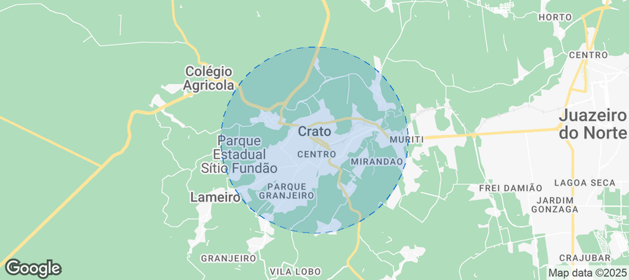 Map of Airbnb listings in Crato