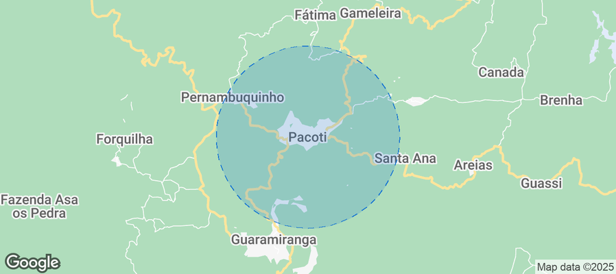 Map of Airbnb listings in Pacoti