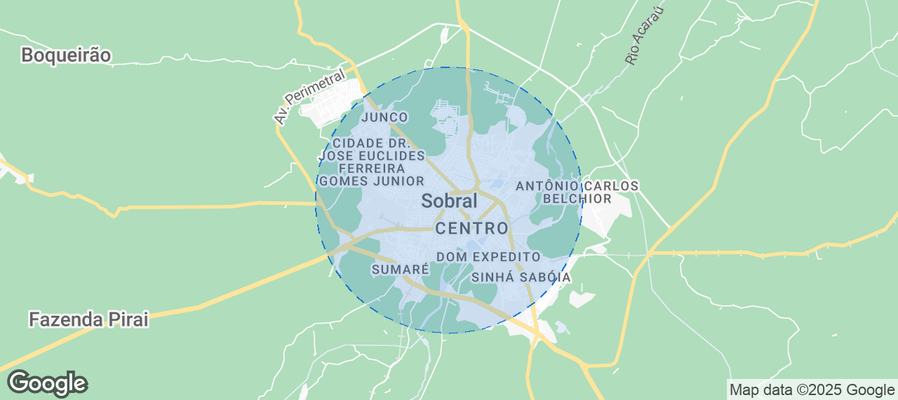 Map of Airbnb listings in Sobral