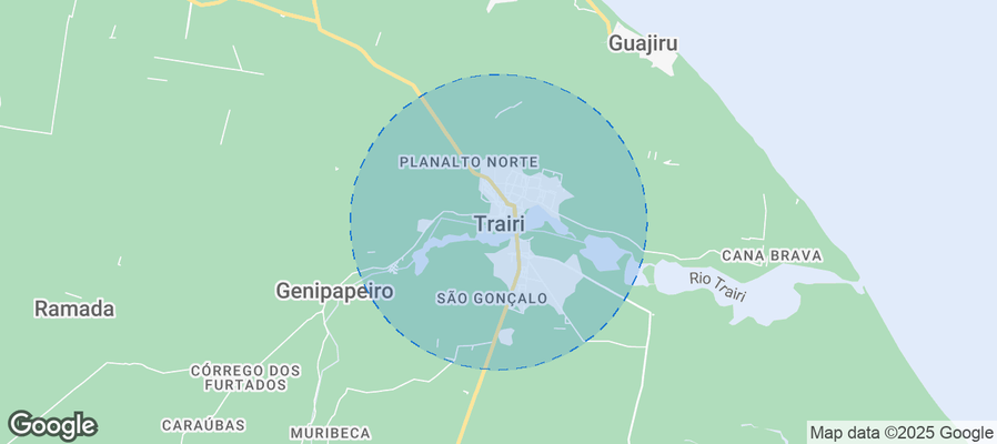 Map of Airbnb listings in Trairi