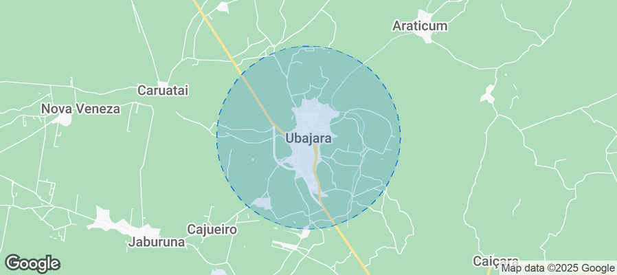 Map of Airbnb listings in Ubajara