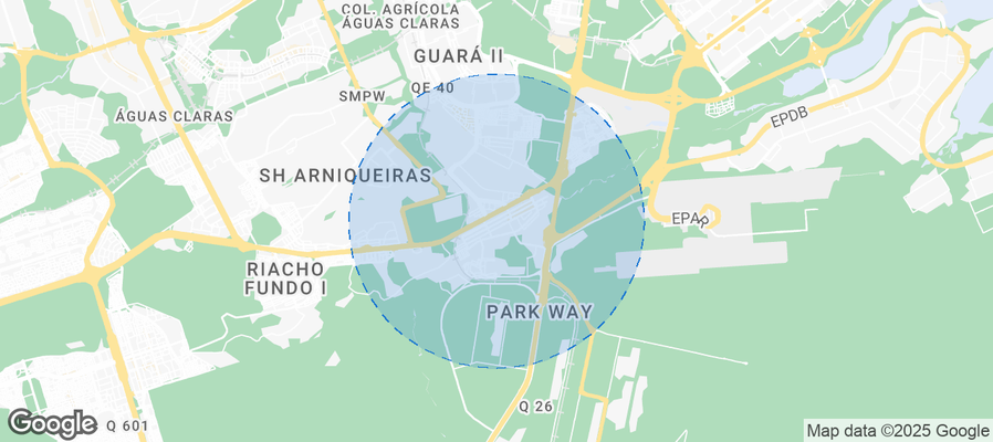 Map of Airbnb listings in Núcleo Bandeirante