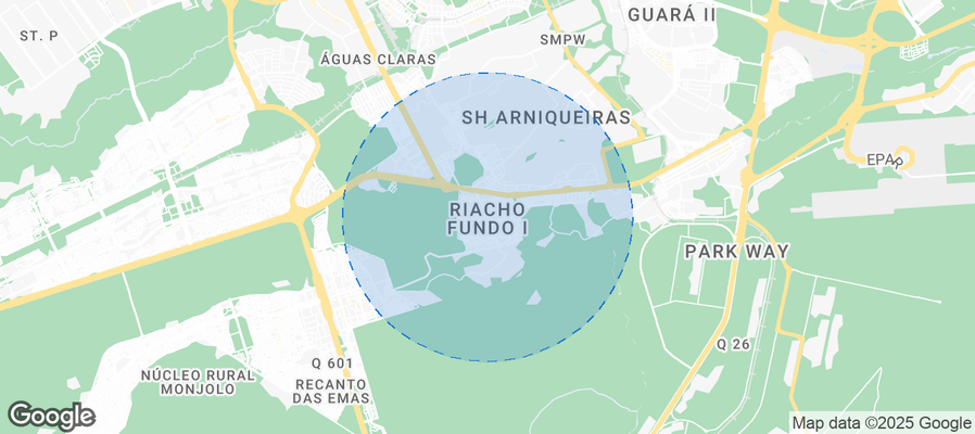 Map of Airbnb listings in Riacho Fundo