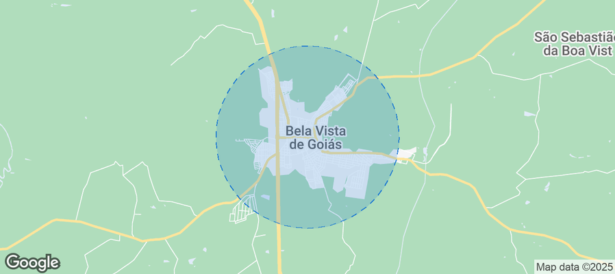 Map of Airbnb listings in Bela Vista de Goiás