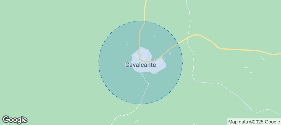 Map of Airbnb listings in Cavalcante