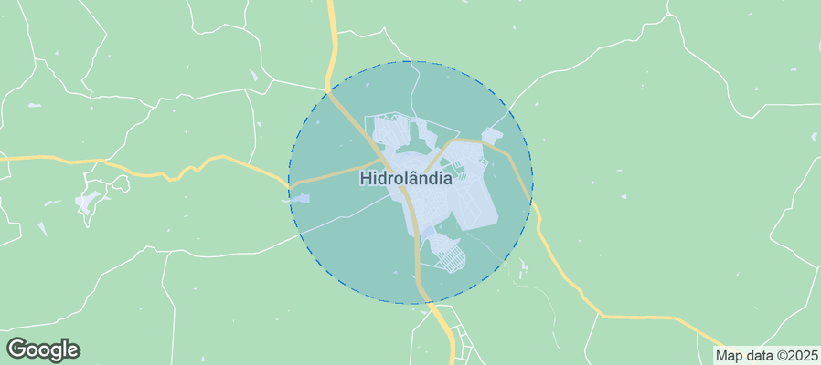 Map of Airbnb listings in Hidrolândia