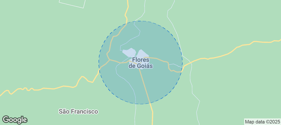 Map of Airbnb listings in Região Geográfica Imediata de Flores de Goiás
