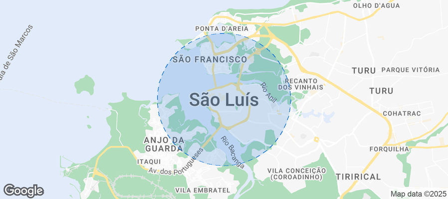Map of Airbnb listings in São Luís