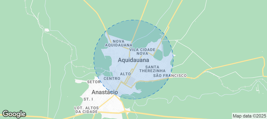 Map of Airbnb listings in Aquidauana