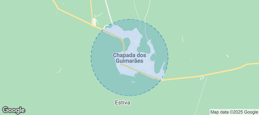 Map of Airbnb listings in Chapada dos Guimarães
