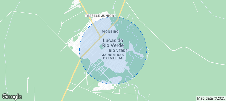 Map of Airbnb listings in Lucas do Rio Verde