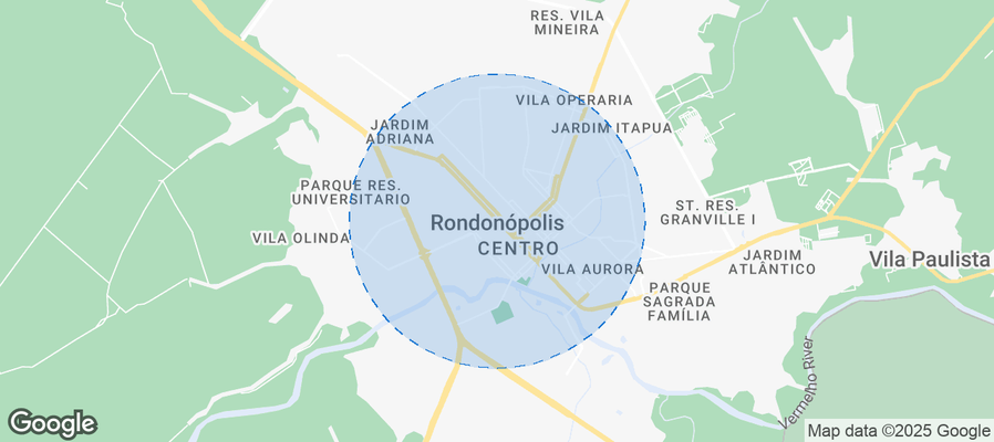 Map of Airbnb listings in Rondonópolis