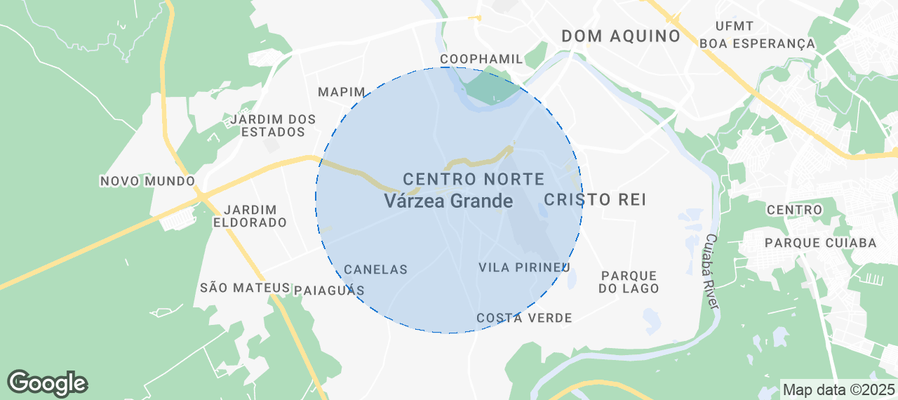 Map of Airbnb listings in Várzea Grande