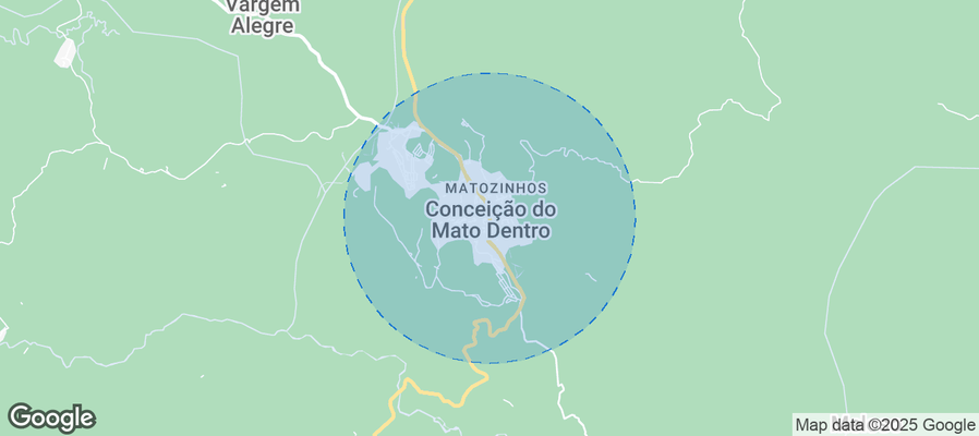 Map of Airbnb listings in Conceição do Mato Dentro