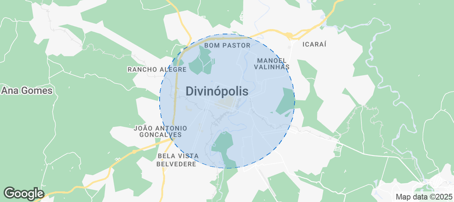 Map of Airbnb listings in Divinópolis
