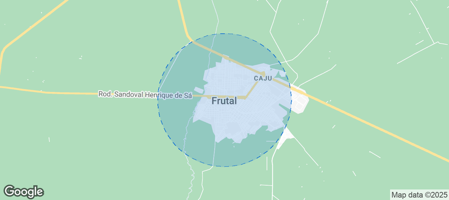 Map of Airbnb listings in Frutal