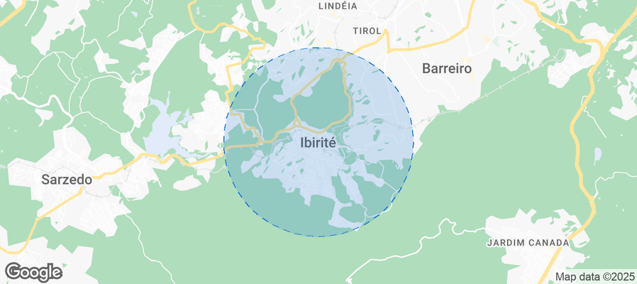 Map of Airbnb listings in Ibirité