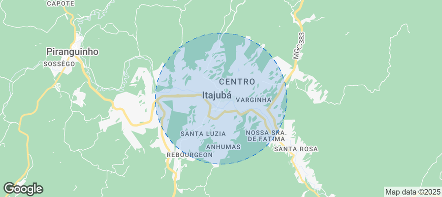 Map of Airbnb listings in Itajubá