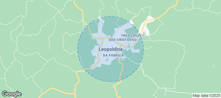 Map of Airbnb listings in Leopoldina