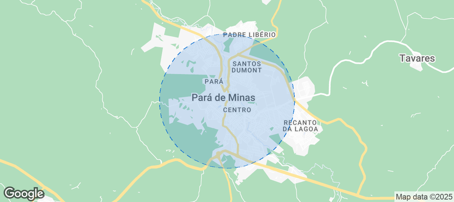 Map of Airbnb listings in Pará de Minas